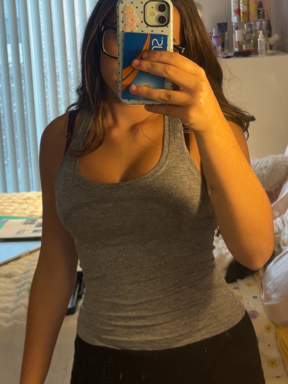 Lululemon Gray Racerback Tank Top Size 2 - Picture 3 of 4